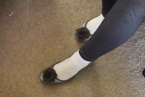 Our 12 year-old friend found herself a cute pair of shoes too!