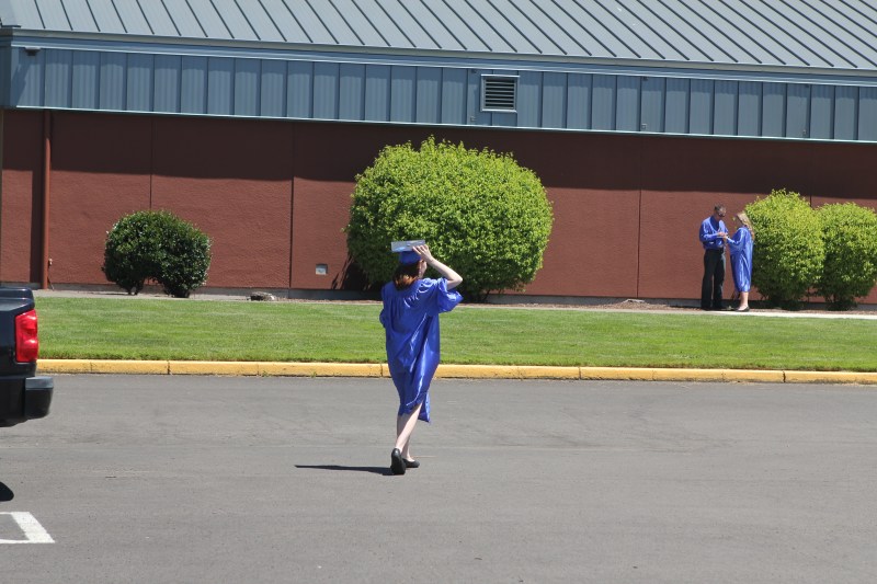 Walking toward the next phase of her life